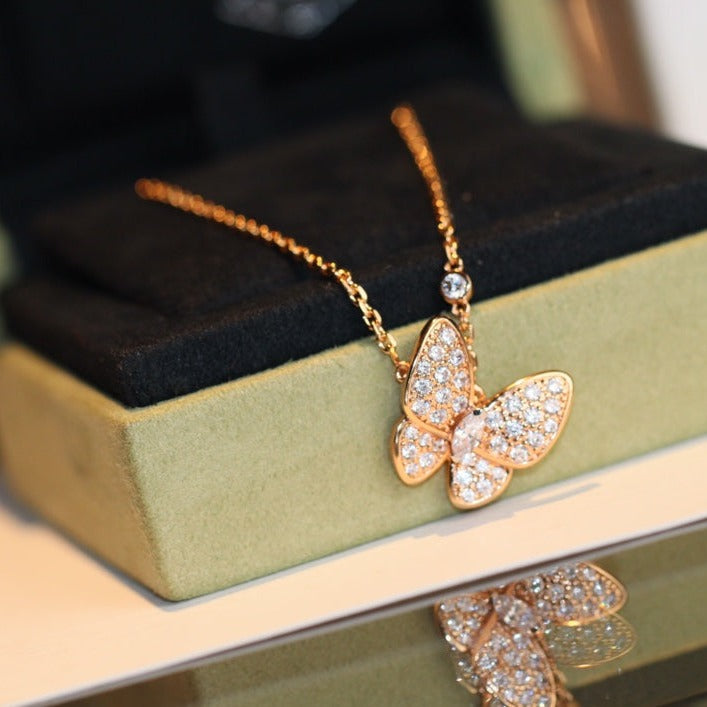 [Grace Jewelry]BUTTERFLY DIAMOND NECKLACE