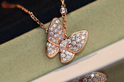 [Grace Jewelry]BUTTERFLY DIAMOND NECKLACE