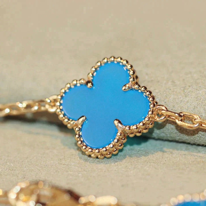 [Grace Jewelry]CLOVER 20 MOTIFS TURQUOISE GOLD