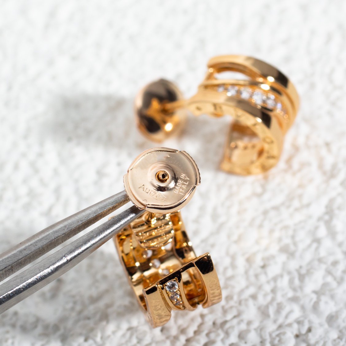 [Grace Jewelry]ZERO 1 PINK GOLD DIAMONDS EARRINGS