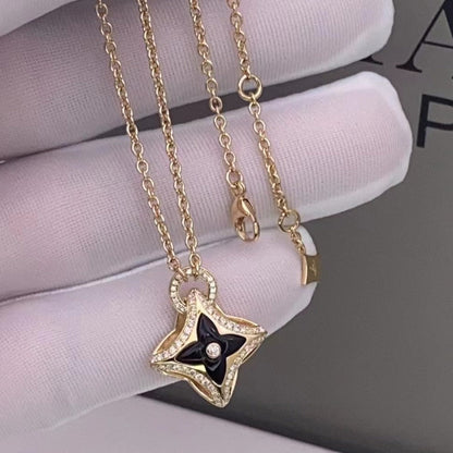 [Grace Jewelry]STAR PEDANT PINK GOLD DIAMOND NECKLACE