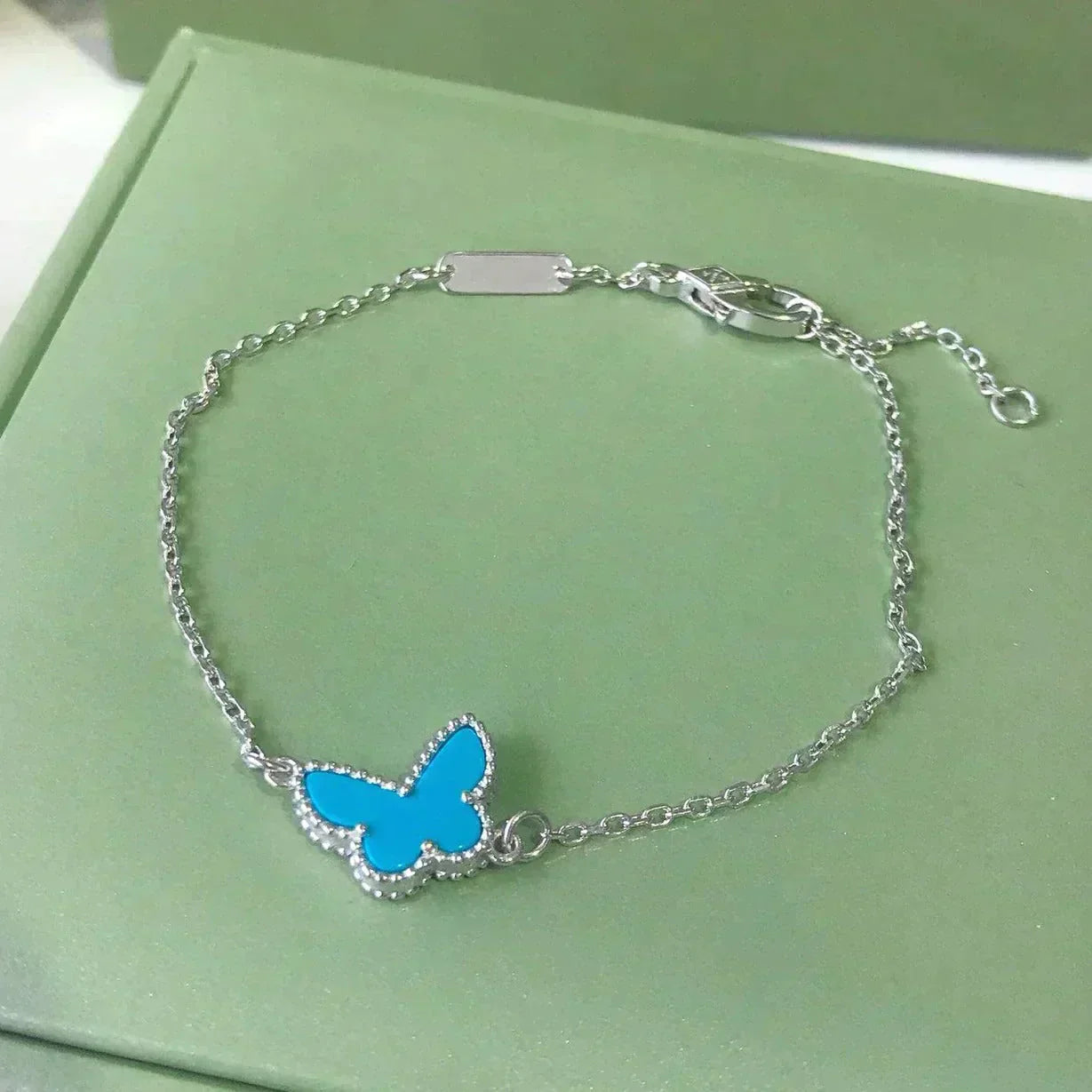 [Grace Jewelry]BUTTERFLY TURQUOISE BUTTERFLY BRACELET SILVER