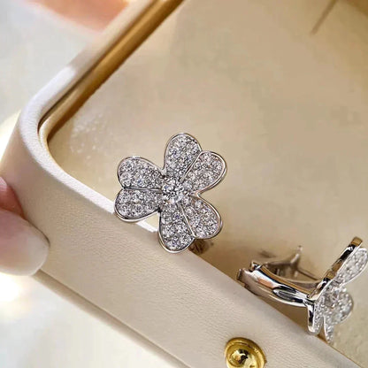 [Grace Jewelry]CLOVER COMOS DIAMOND EARRINGS SILVER