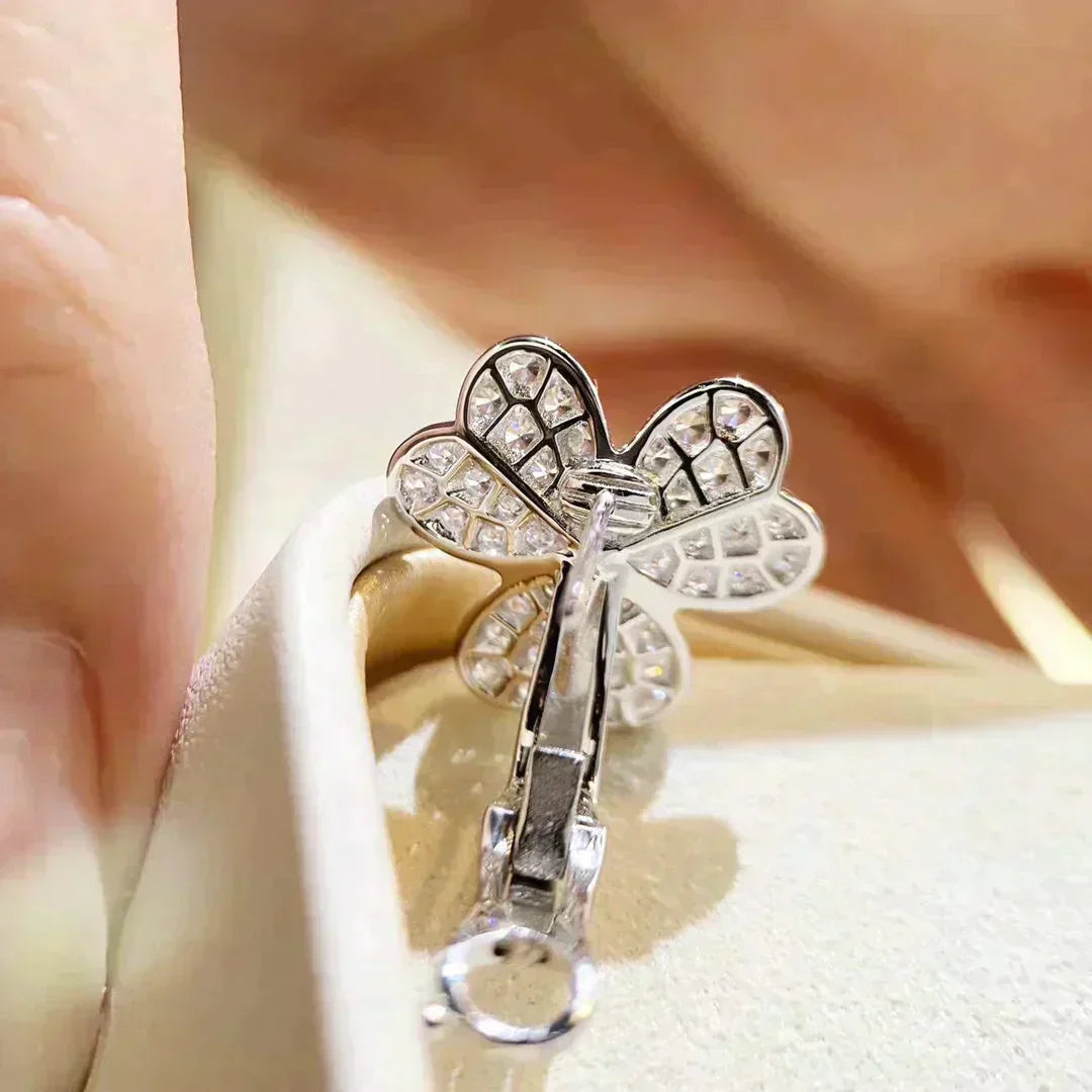 [Grace Jewelry]CLOVER COMOS DIAMOND EARRINGS SILVER