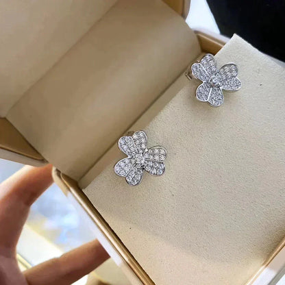 [Grace Jewelry]CLOVER COMOS DIAMOND EARRINGS SILVER