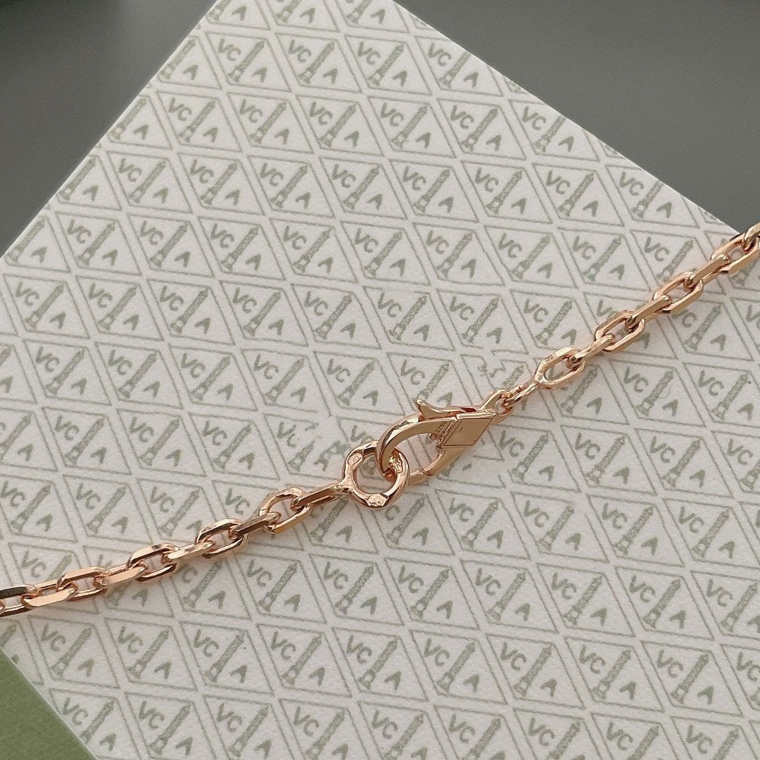 [Grace Jewelry]LUCKY SPRING 15 MOTIFS ROSE GOLD NECKLACE