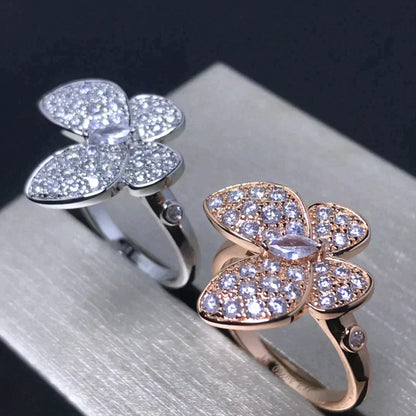 [Grace Jewelry]BUTTERFLY PINK GOLD DIAMOND RING