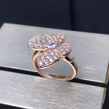 [Grace Jewelry]BUTTERFLY PINK GOLD DIAMOND RING