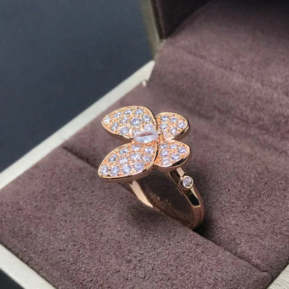 [Grace Jewelry]BUTTERFLY PINK GOLD DIAMOND RING