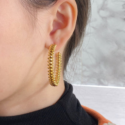 [Grace Jewelry]CLASH HOOP EARRINGS