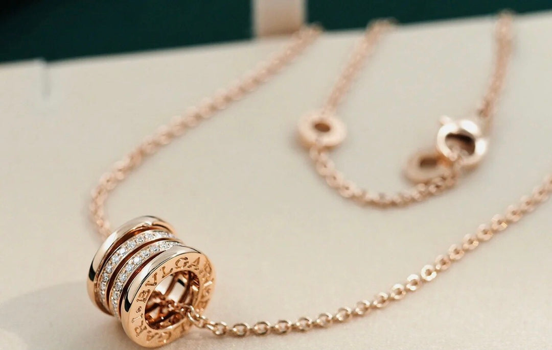 [Grace Jewelry]ZERO 1 PINK GOLD DIAMOND NECKLACE