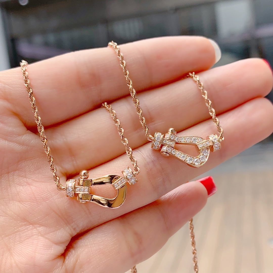 [Grace Jewelry]FORCE 10 PINK GOLD DIAMOND NECKLACE