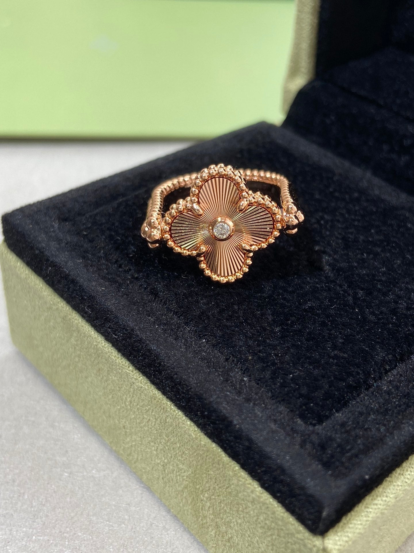 [Grace Jewelry]CLOVER RIVERSIBLE ROSE GOLD RING