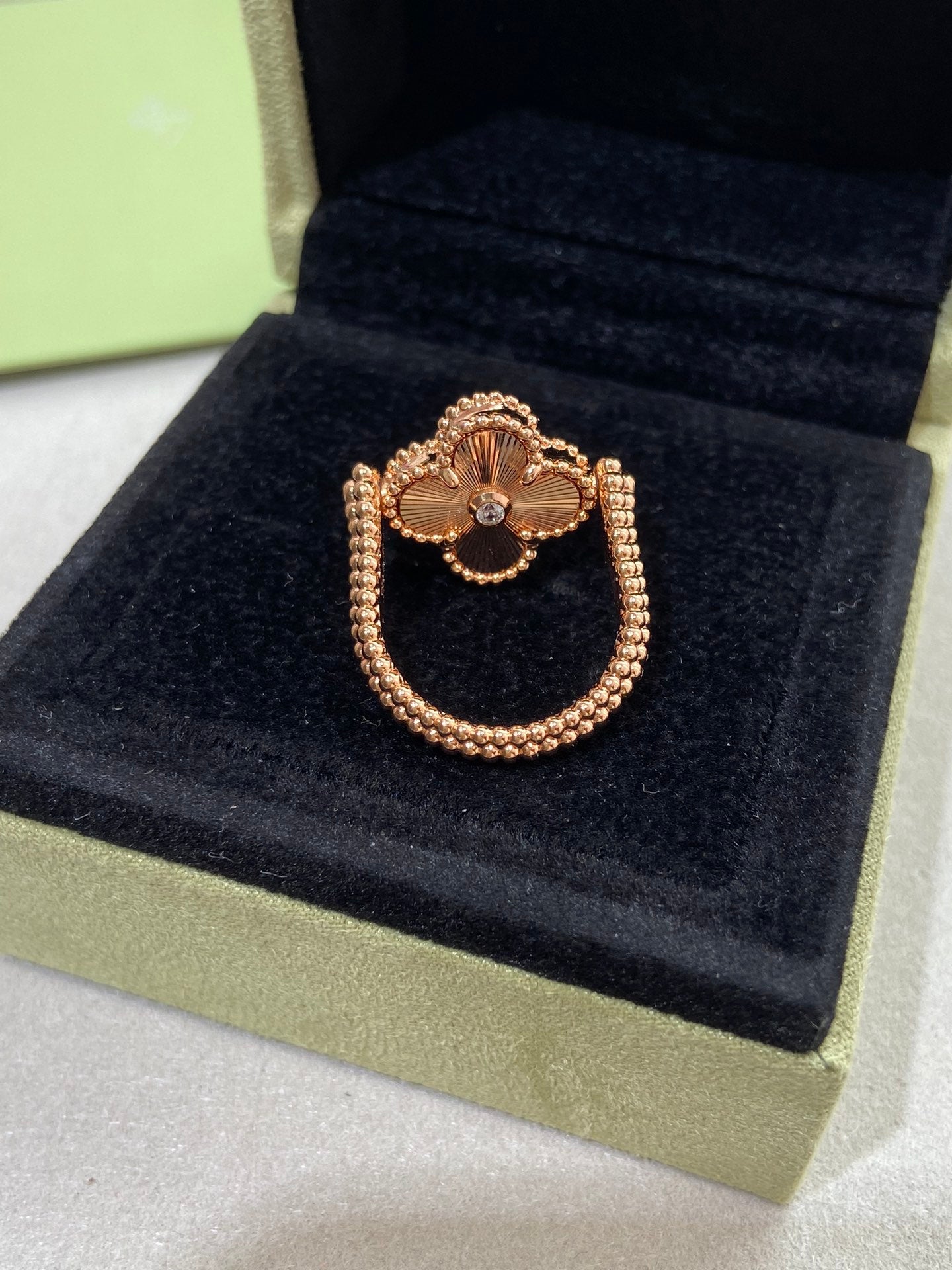 [Grace Jewelry]CLOVER RIVERSIBLE ROSE GOLD RING