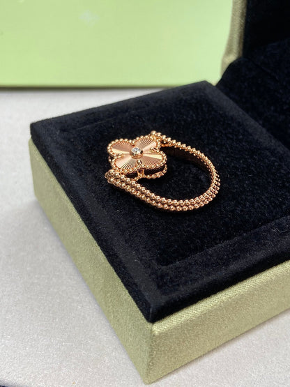 [Grace Jewelry]CLOVER RIVERSIBLE ROSE GOLD RING