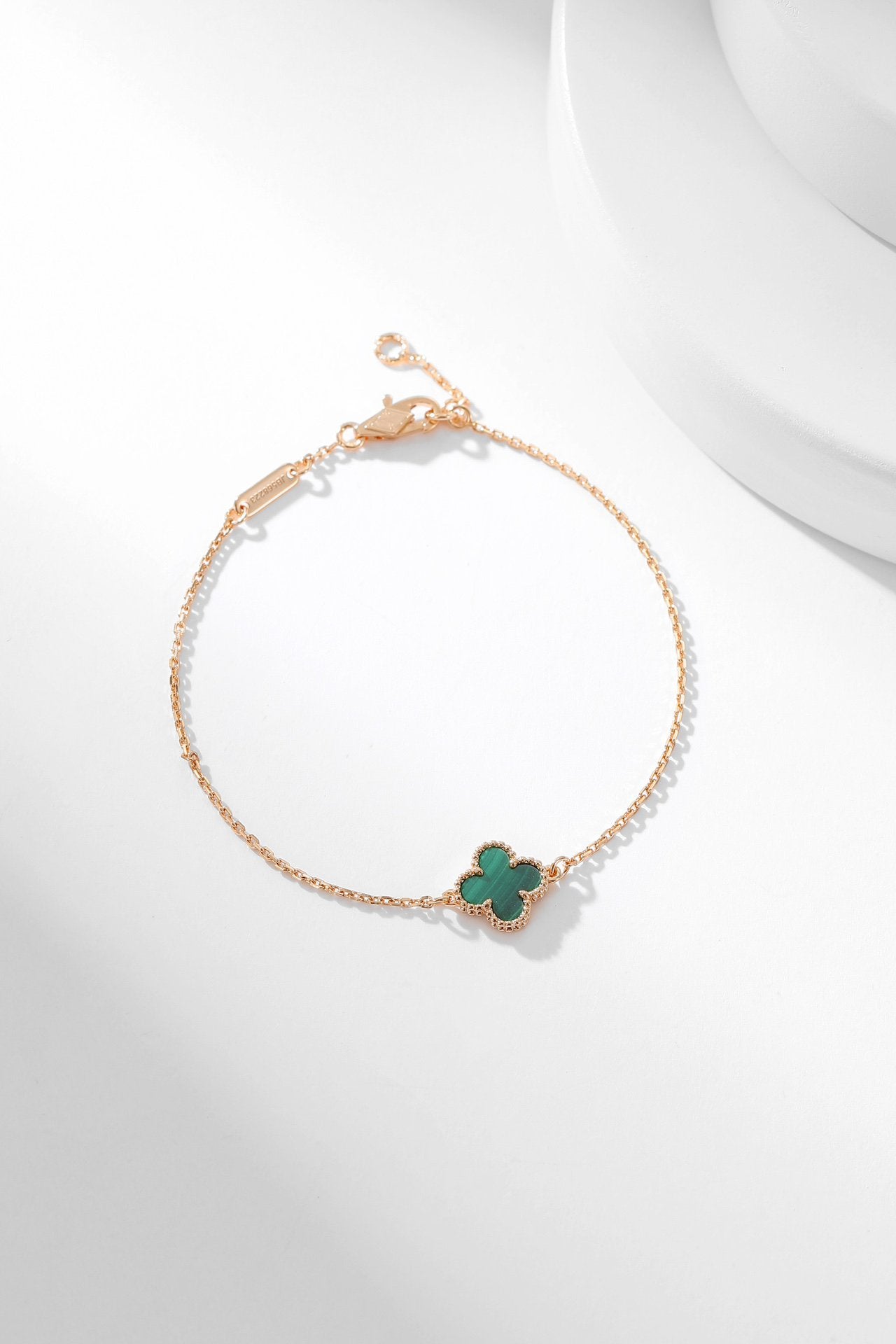 [Grace Jewelry]CLOVER BRACELET MALACHITE 1 MOTIF