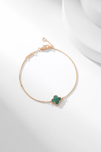 [Grace Jewelry]CLOVER BRACELET MALACHITE 1 MOTIF