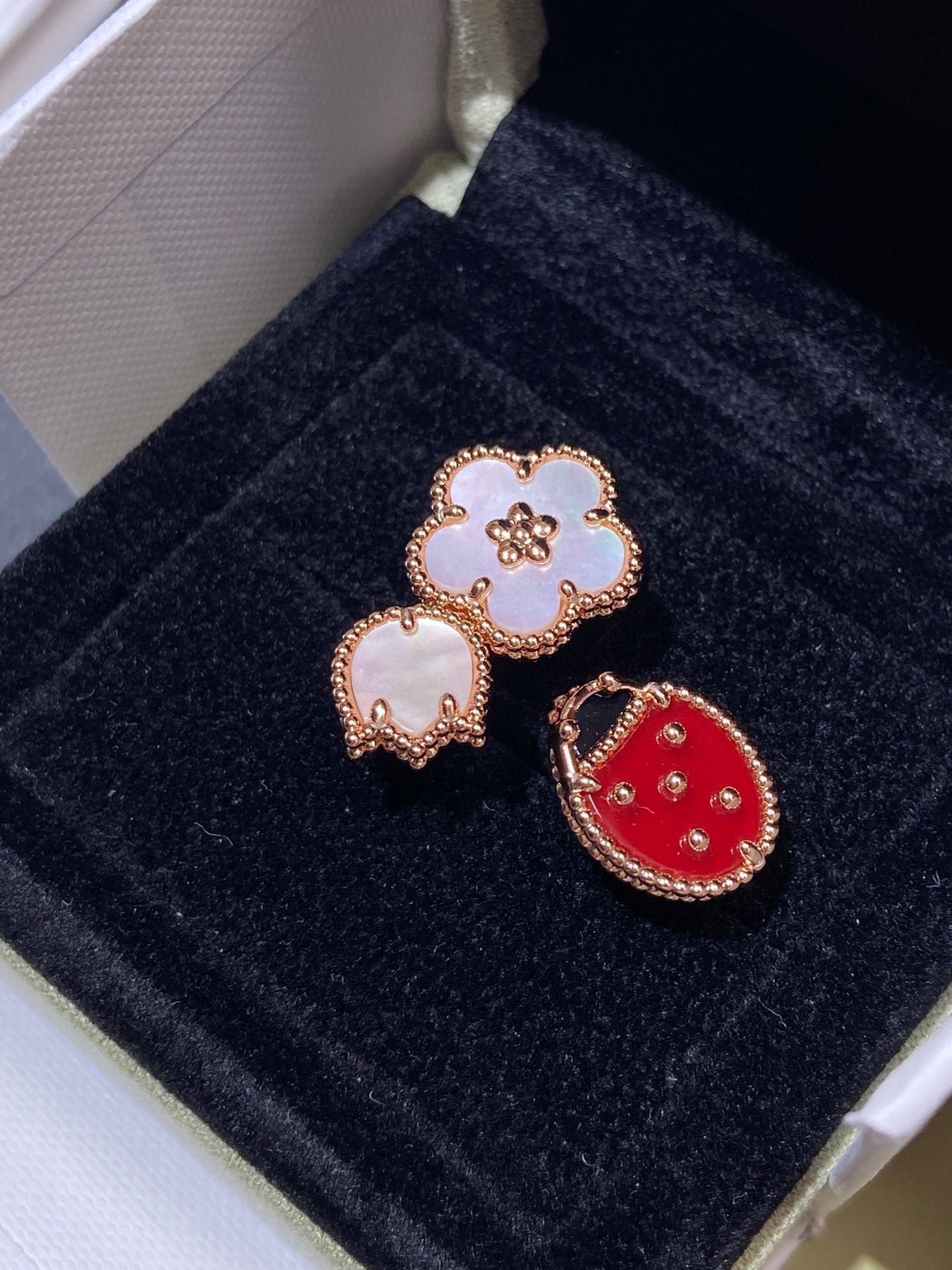 [Grace Jewelry]LUCKY 3 MOTIF ROSE GOLD RING