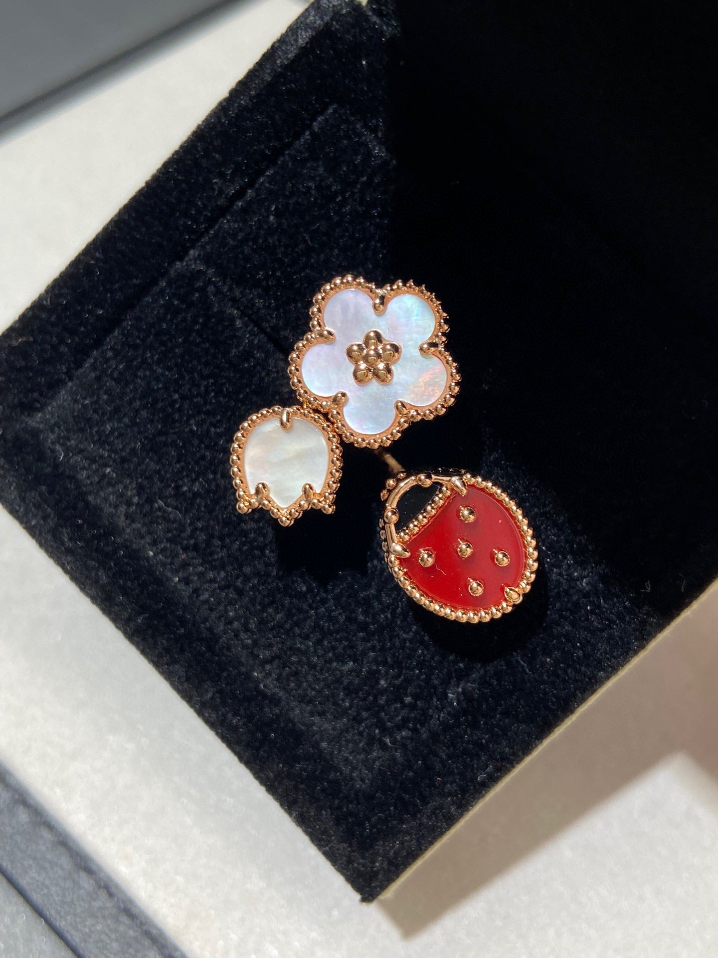 [Grace Jewelry]LUCKY 3 MOTIF ROSE GOLD RING