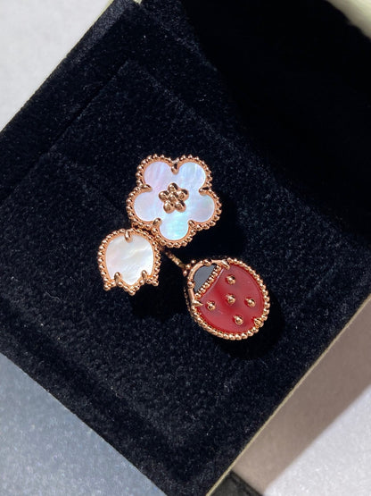 [Grace Jewelry]LUCKY 3 MOTIF ROSE GOLD RING