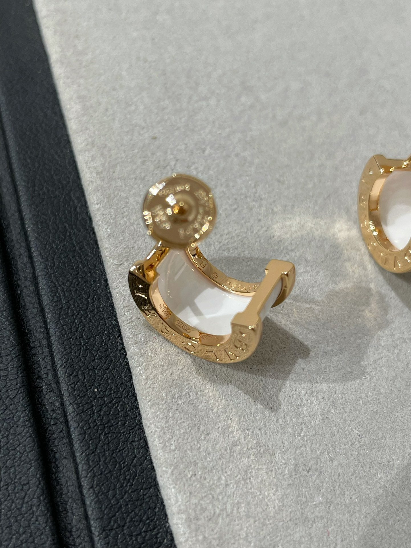 [Grace Jewelry]ZERO 1 PINK GOLD CERAMIC EARRINGS