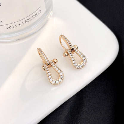 [Grace Jewelry]FORCE 10 FULL DIAMOND DROP EARRINGS MEDIUM MODEL