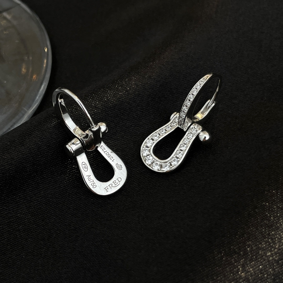 [Grace Jewelry]FORCE 10 FULL DIAMOND DROP EARRINGS MEDIUM MODEL