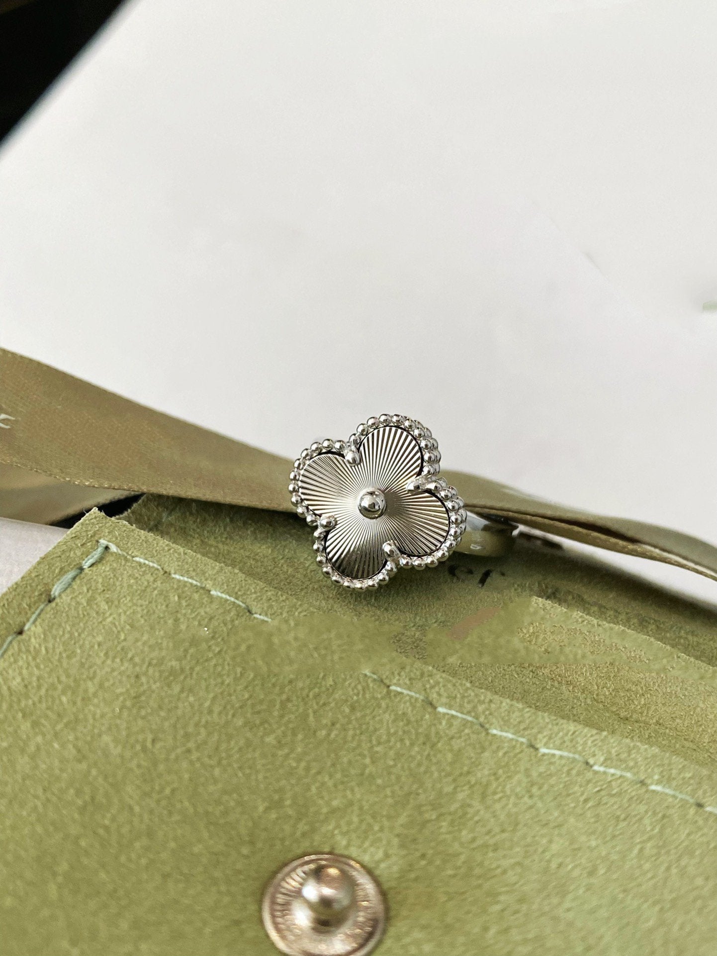 [Grace Jewelry]CLOVER SILVER RING