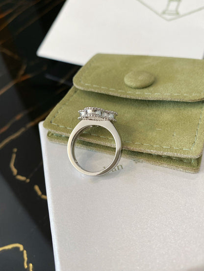 [Grace Jewelry]CLOVER SILVER RING