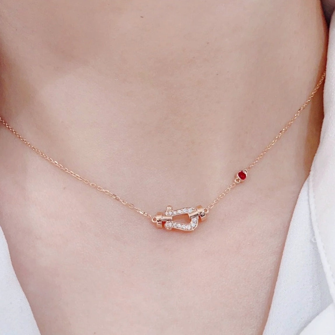 [Grace Jewelry]FORCE 10 DIAMOND PINK GOLD NECKLACE