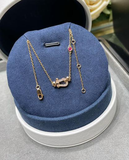 [Grace Jewelry]FORCE 10 DIAMOND PINK GOLD NECKLACE