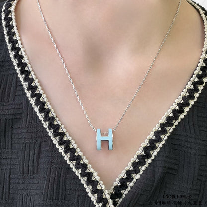 [Grace Jewelry]POP H SKY BLUE NECKLACE