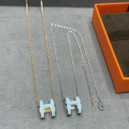 [Grace Jewelry]POP H SKY BLUE NECKLACE