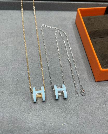 [Grace Jewelry]POP H SKY BLUE NECKLACE