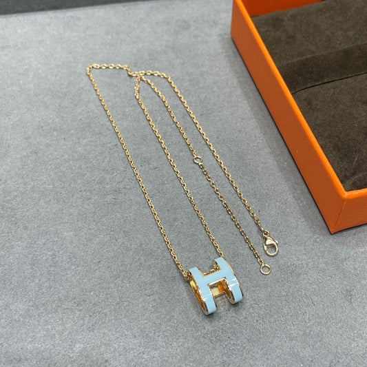 [Grace Jewelry]POP H SKY BLUE NECKLACE