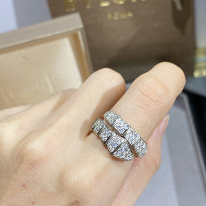 [Grace Jewelry]SERPENTI RING SILVER DIAMOND PAVED