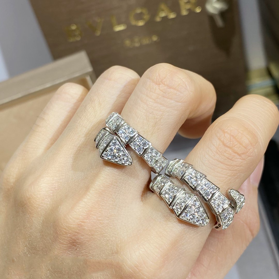 [Grace Jewelry]SERPENTI RING SILVER DIAMOND PAVED