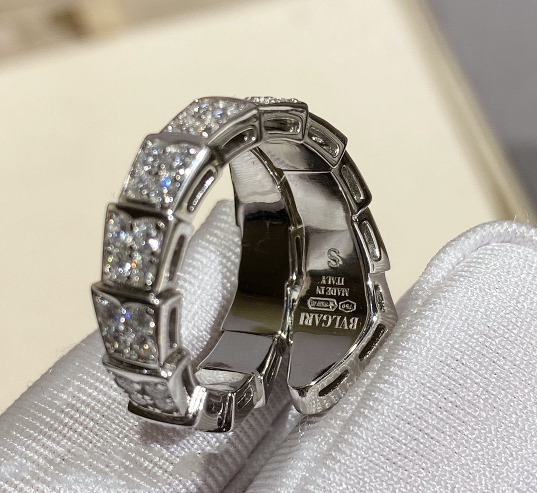 [Grace Jewelry]SERPENTI RING SILVER DIAMOND PAVED