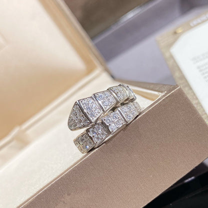 [Grace Jewelry]SERPENTI RING SILVER DIAMOND PAVED