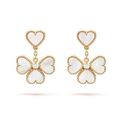 [Grace Jewelry]CLOVER SWEET WHITE MOP EARRINGS