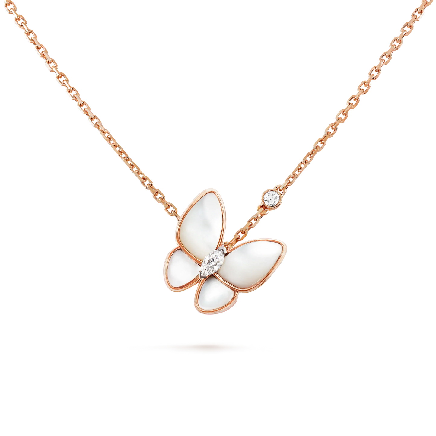 [Grace Jewelry]BUTTERFLY MOP DIAMOND NECKLACE