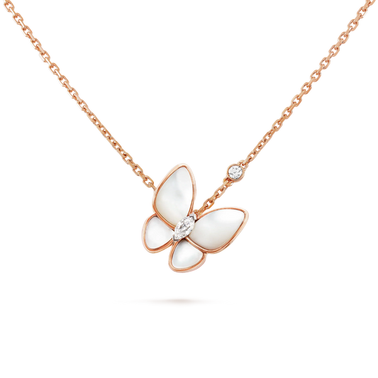 [Grace Jewelry]BUTTERFLY MOP DIAMOND NECKLACE