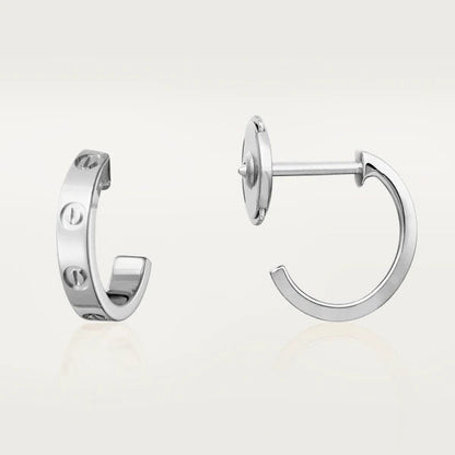 [Grace Jewelry]LOVE EARRINGS 2.65MM SILVER