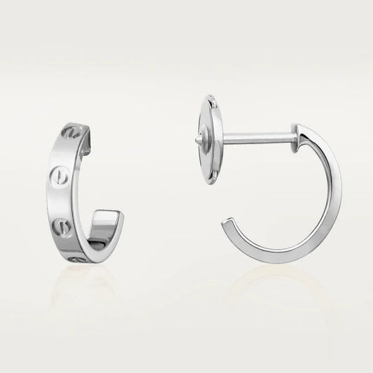 [Grace Jewelry]LOVE EARRINGS 2.65MM SILVER