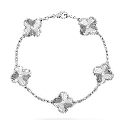 [Grace Jewelry]CLOVER SILVER 5 MOTIFS BRACELET