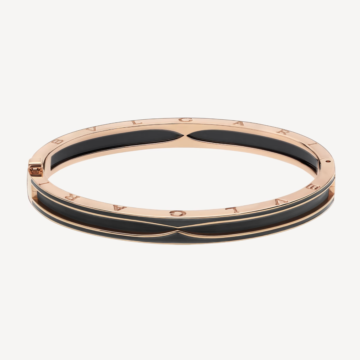 [Grace Jewelry]ZERO 1 PINK GOLD WITH MATTE BLACK CERAMIC BRACELET