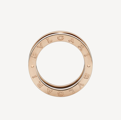 [Grace Jewelry]ZERO 1 TWO-BAND LOOPS AND BLACK CERAMIC PINK GOLD RING