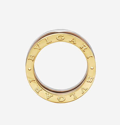 [Grace Jewelry]ZERO 1 THREE-BAND ROSE WHITE AND YELLOW RING