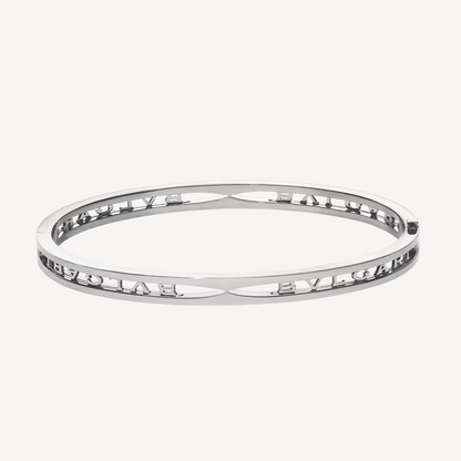 [Grace Jewelry]ZERO 1 SPIRAL LOGO SILVER BRACELET