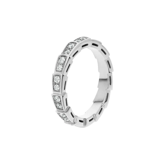 [Grace Jewelry]SERPENTI RING SILVER DIAMOND PAVED 3MM